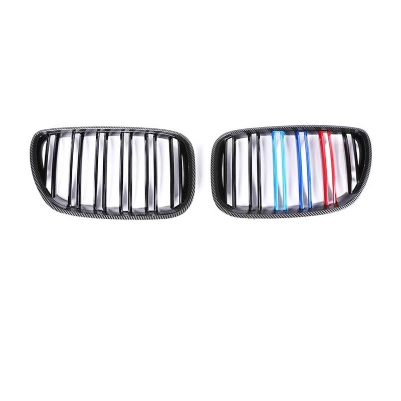 Kühlergrill Für X5 E53 X5M Für M Style 1999-2004 2005 2006 Autoinnenkühlergrillabdeckung Schwarzglanz Frontstoßstange Nierengrill Front Kühlergrille(Carbon M Style 03-06) von HXVGEGKPYK