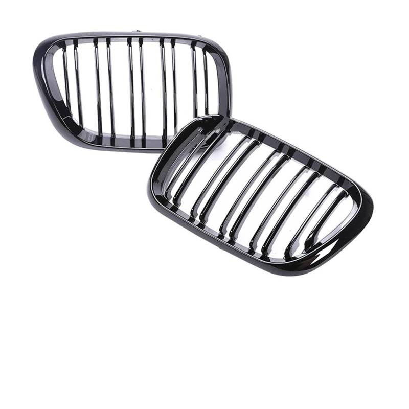 Kühlergrill Für X5 E53 X5M Für M Style 1999-2004 2005 2006 Autoinnenkühlergrillabdeckung Schwarzglanz Frontstoßstange Nierengrill Front Kühlergrille(Dual Black 99-03) von HXVGEGKPYK