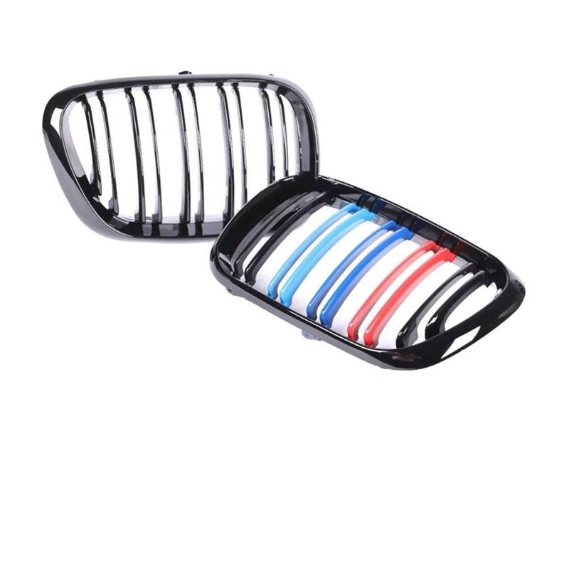 Kühlergrill Für X5 E53 X5M Für M Style 1999-2004 2005 2006 Autoinnenkühlergrillabdeckung Schwarzglanz Frontstoßstange Nierengrill Front Kühlergrille(Dual M Style 99-03) von HXVGEGKPYK