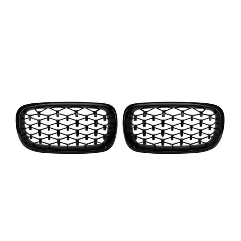 Kühlergrill Für X5 F15 Für X6 F16 2014-2019 X5M F85 X6M F86 Auto Diamanten Stil Front Stoßstange Nieren Gitter Single Line Stil Grill Front Kühlergrille(Diamond-Glossy Black) von HXVGEGKPYK