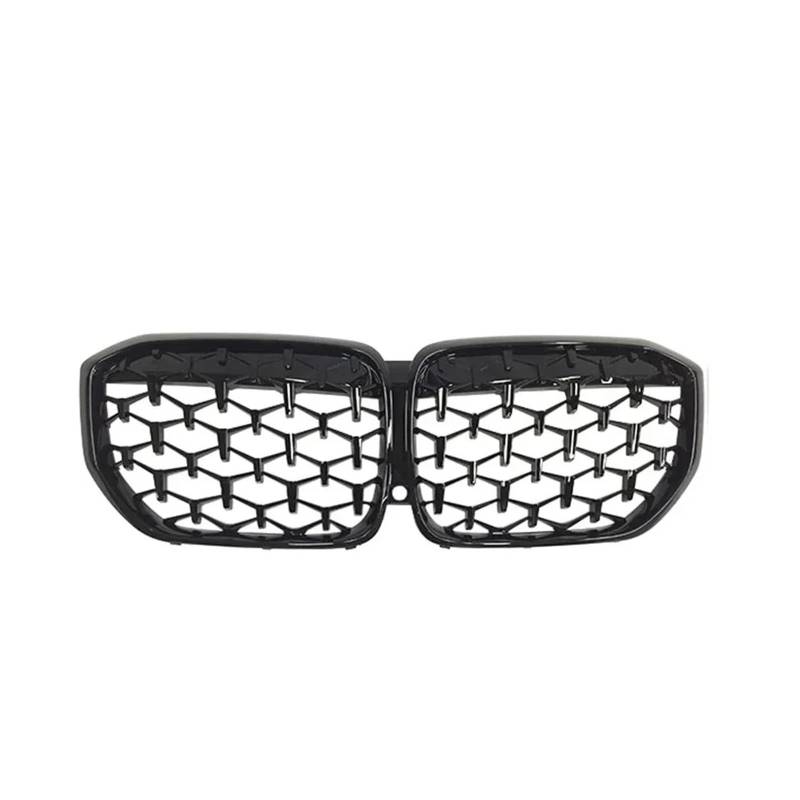 Kühlergrill Für X5 G05 2019-2023 Auto Frontstoßstangengitter Glänzend Doppellinie Racing Dual Lamellengitter Chrom Silber Diamanten Stil Front Kühlergrille(Diamond-Glossy Black) von HXVGEGKPYK