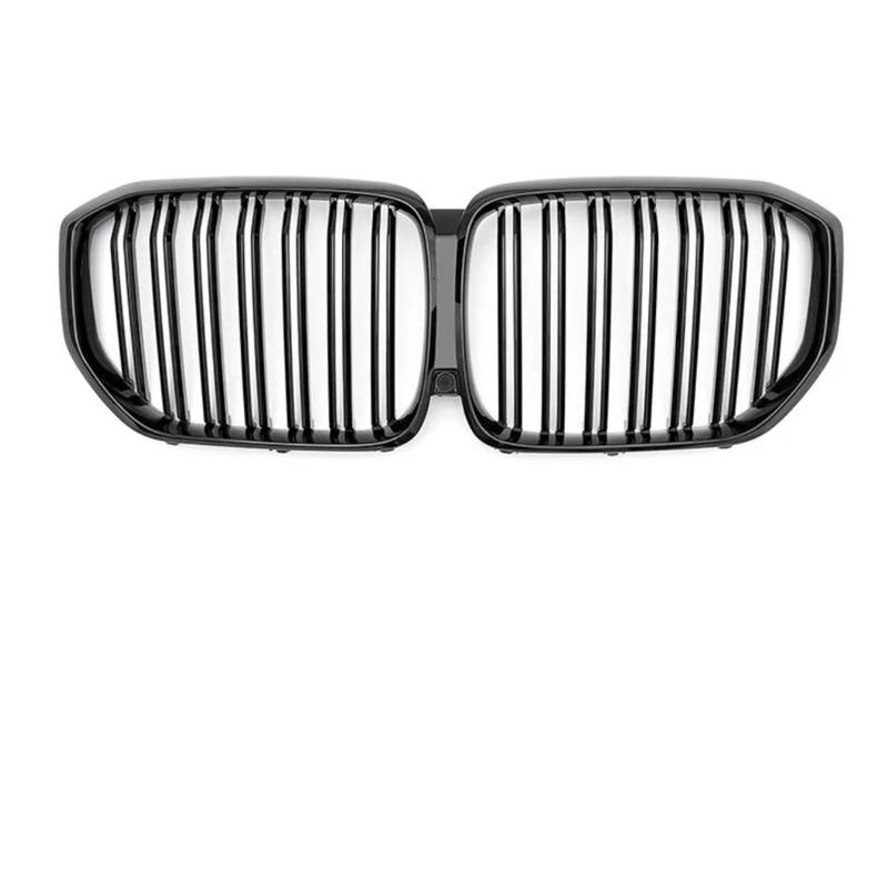 Kühlergrill Für X5-Serie G05 2019–2023 Auto-Front-Kühlergrill-Haube ABS Racing Grill-Lamelle Glanzschwarz Ersatz-Frontgrill Front Kühlergrille(Glossy Black 2 Line) von HXVGEGKPYK