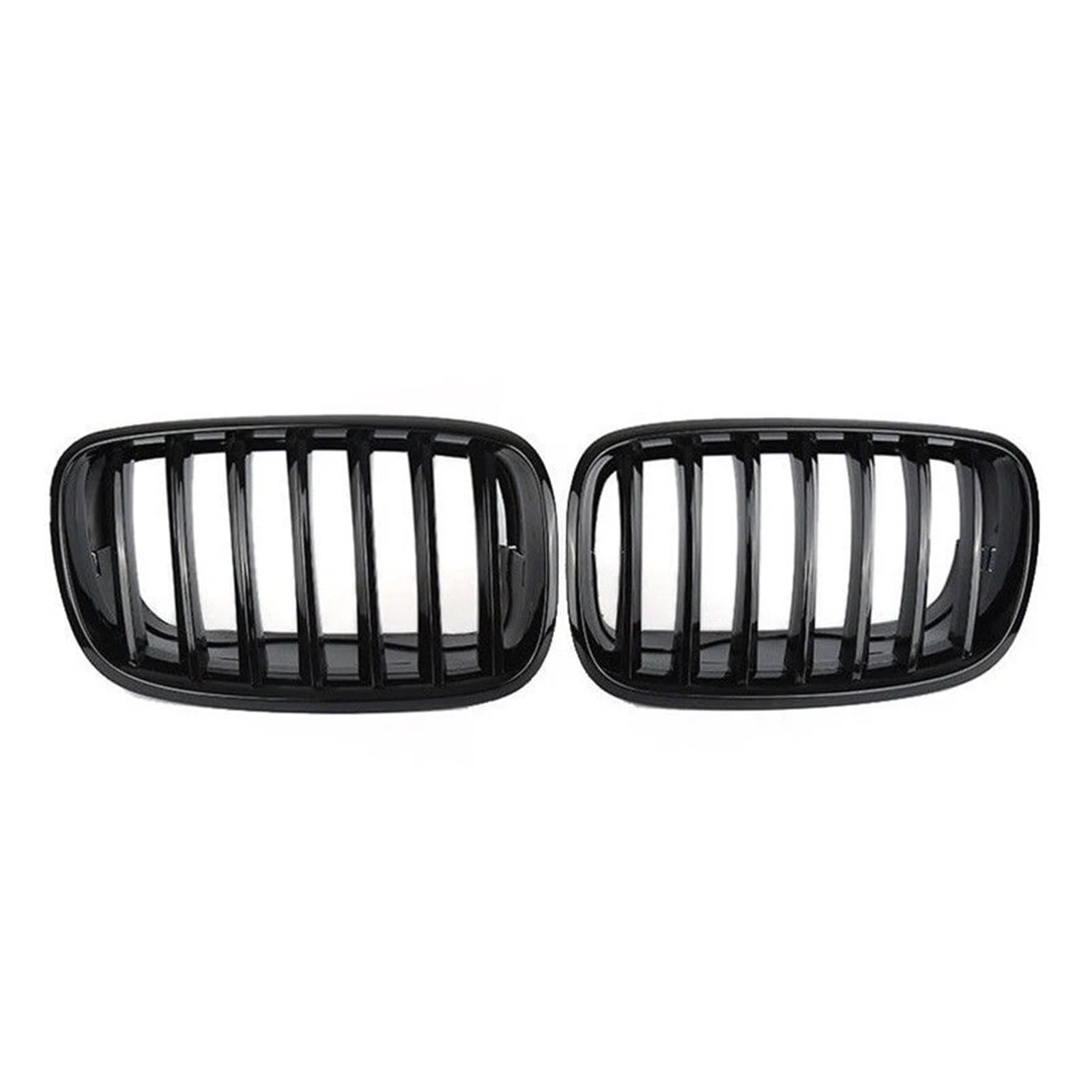 Kühlergrill Für X6 E70 E71 E72 Für X5 2007-2014 Auto Nierengrill Schwarz Glänzend M Racing Double Line Grille Tuning Frontgrills Front Kühlergrille(Gloss Black) von HXVGEGKPYK