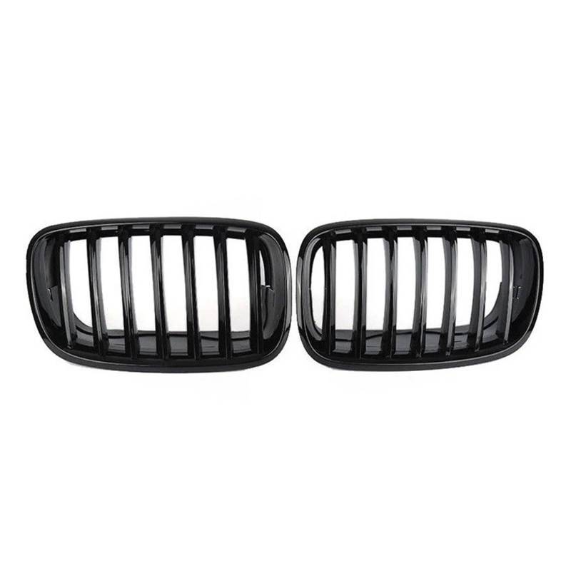 Kühlergrill Für X6 E70 E71 E72 Für X5 2007-2014 Auto Nierengrill Schwarz Glänzend M Racing Double Line Grille Tuning Frontgrills Front Kühlergrille(Gloss Black) von HXVGEGKPYK