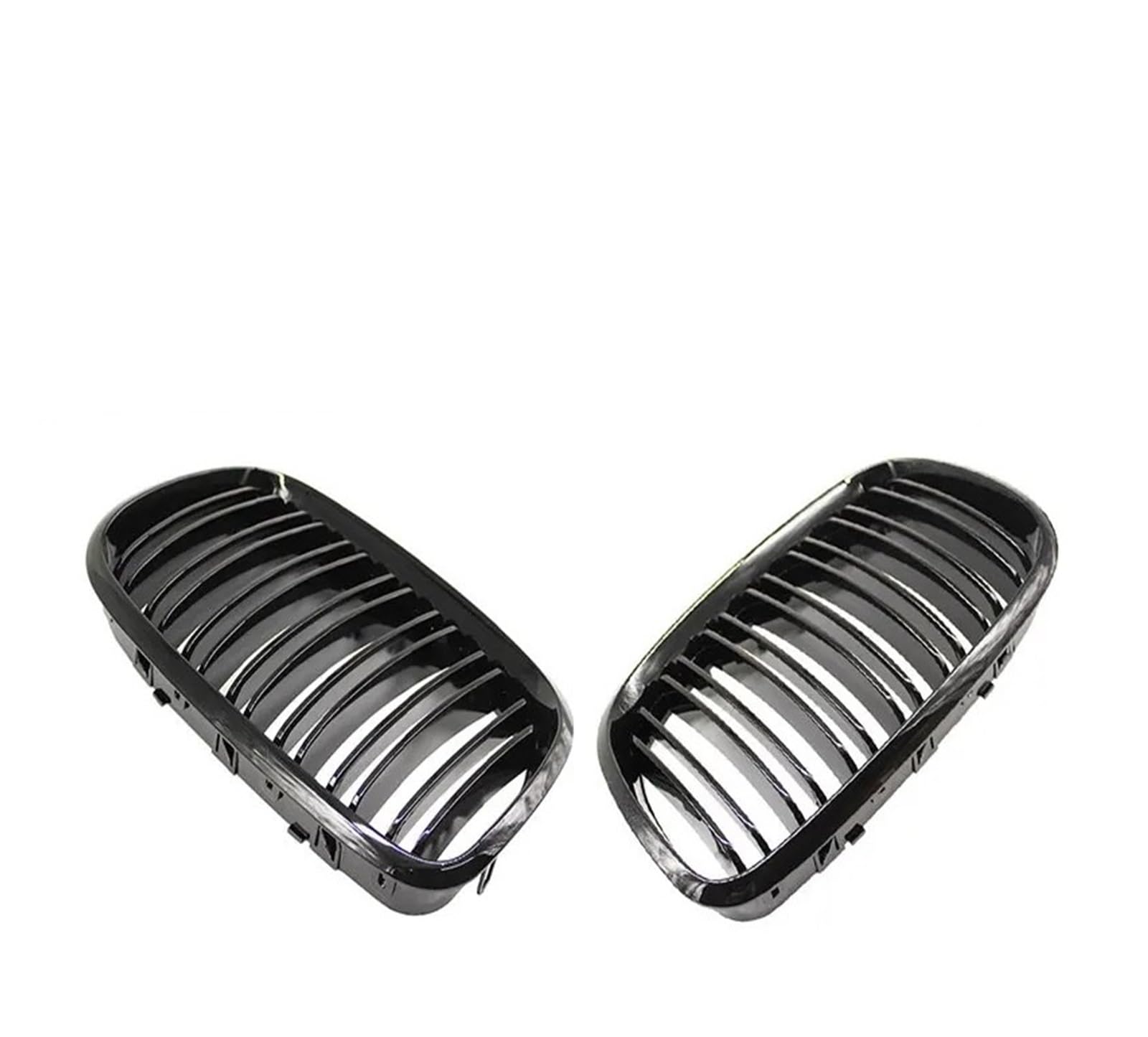 Kühlergrill Für X6 E70 E71 E72 Für X5 2007-2014 Auto Nierengrill Schwarz Glänzend M Racing Double Line Grille Tuning Frontgrills Front Kühlergrille(Gloss Black DualSlat) von HXVGEGKPYK