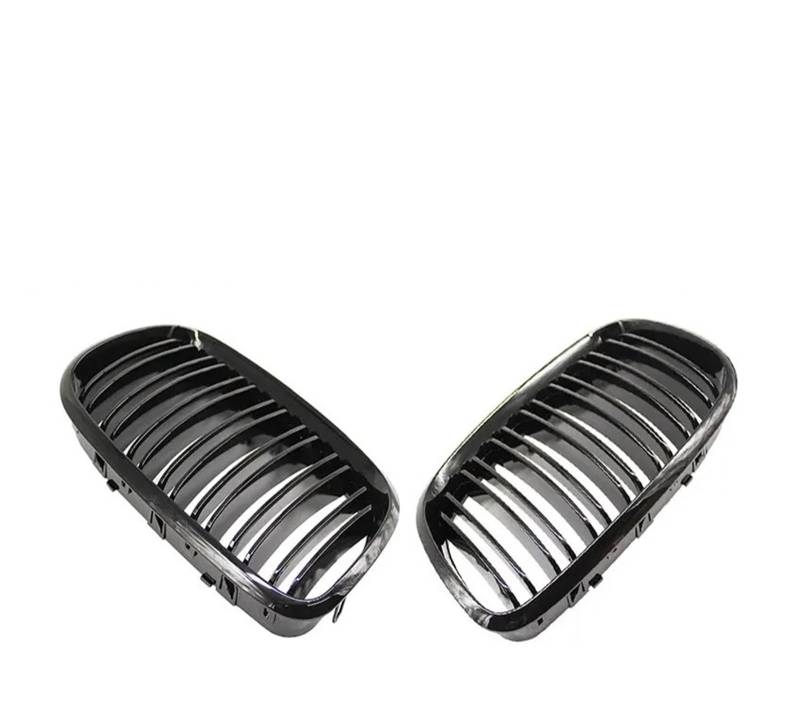 Kühlergrill Für X6 E70 E71 E72 Für X5 2007-2014 Auto Nierengrill Schwarz Glänzend M Racing Double Line Grille Tuning Frontgrills Front Kühlergrille(Gloss Black DualSlat) von HXVGEGKPYK