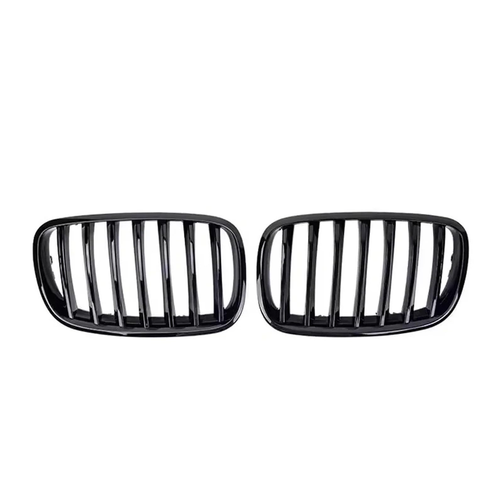 Kühlergrill Für X6 E71 Für X5 E70 2007-2014 Schwarz Single Line Style Doppelte Doppellamellen Renngrills Chrom Front Upper Grills Front Kühlergrille(Single-Glossy Black) von HXVGEGKPYK