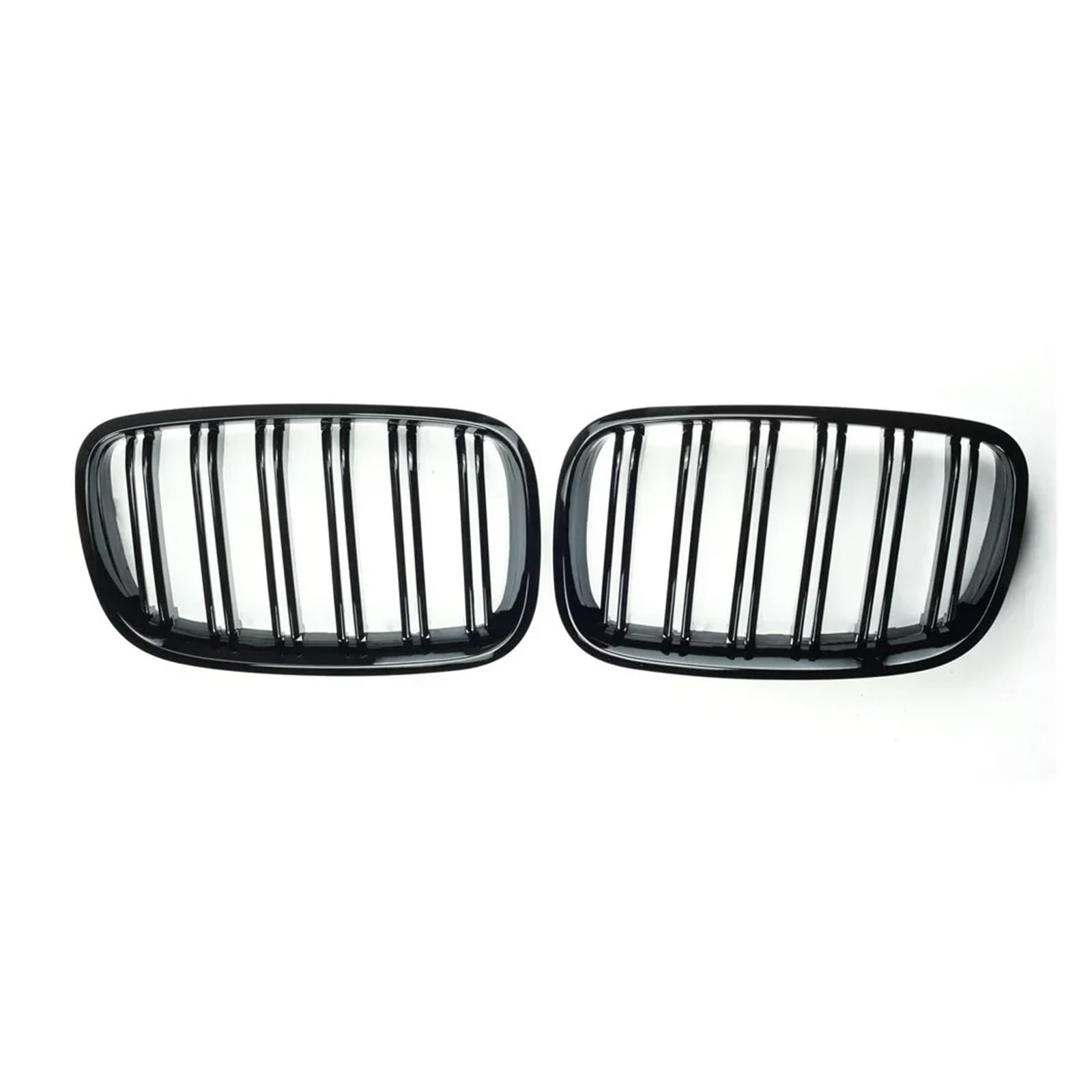 Kühlergrill Paar Für X5 Für X6 E70 E71 E72 2007–2014 Auto-Renngrills Schwarz M-Farbe Doppellamellen-Nierengrill Frontstoßstangengrill Front Kühlergrille(All Black) von HXVGEGKPYK