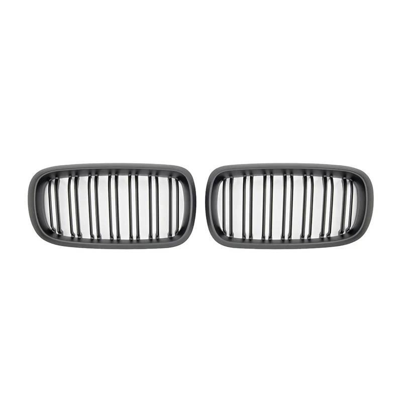 Kühlergrill Paar Für X5 Für X6 F15 F16 2014 2015 2016 2017 Auto Doppel Lamellen Front Niere Racing Grille Ersatz Racing Grills Front Kühlergrille(Matte Black) von HXVGEGKPYK