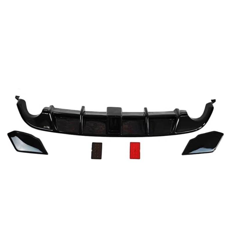 Spoiler Für MK6 Für GTI 2008-2013 Heckdiffusor Karosserie Kit Lip Bumper Spoiler Splitter Spoilerlippe(Black) von HXVGEGKPYK