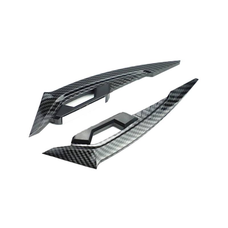 2Pcs Motorrad Winglets Front Side Spoiler Aerodynamische Flügel Set Feste Flügel Mit Klebstoff Dekoration Aufkleber(Carbon look) von HXYLS
