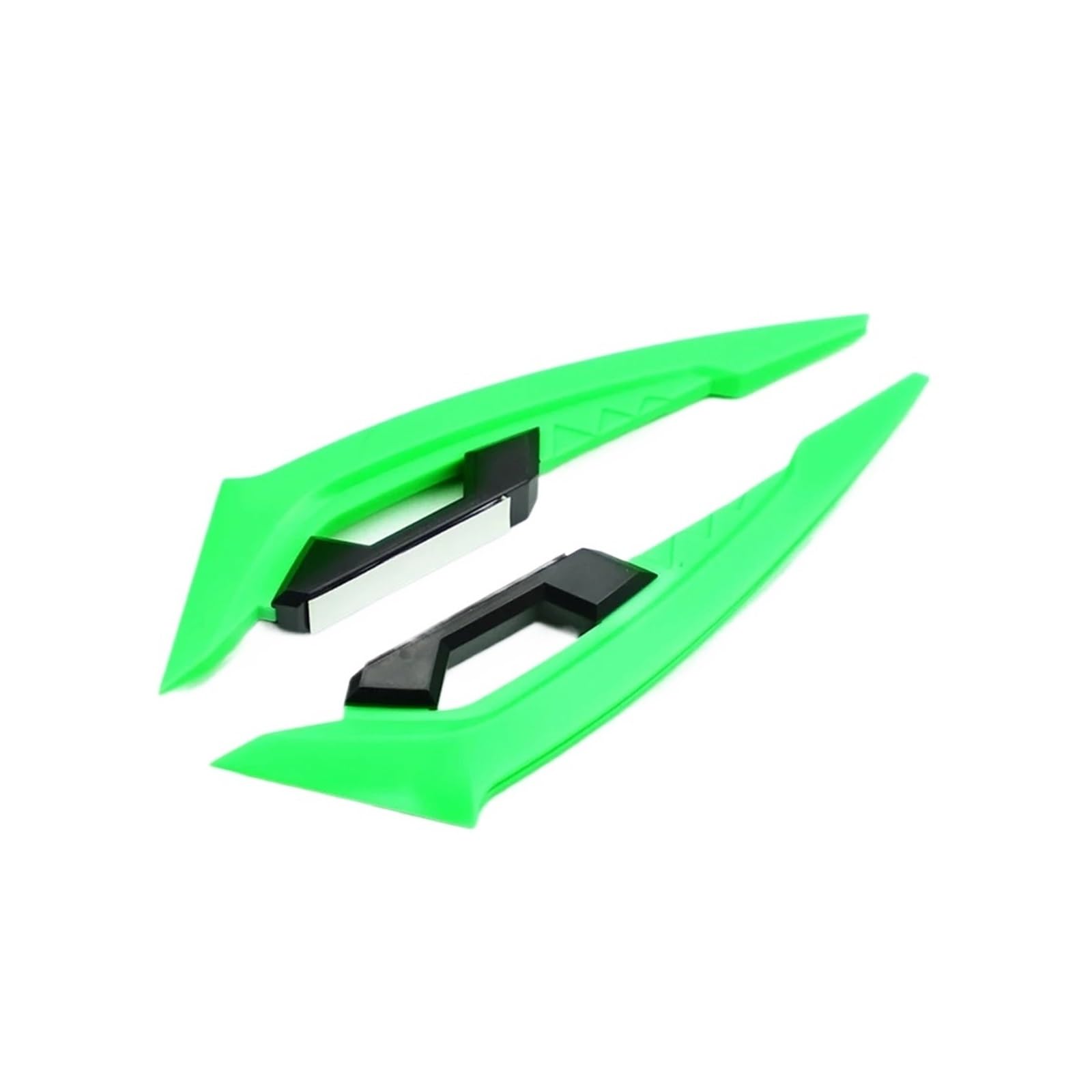 2Pcs Motorrad Winglets Front Side Spoiler Aerodynamische Flügel Set Feste Flügel Mit Klebstoff Dekoration Aufkleber(Green) von HXYLS