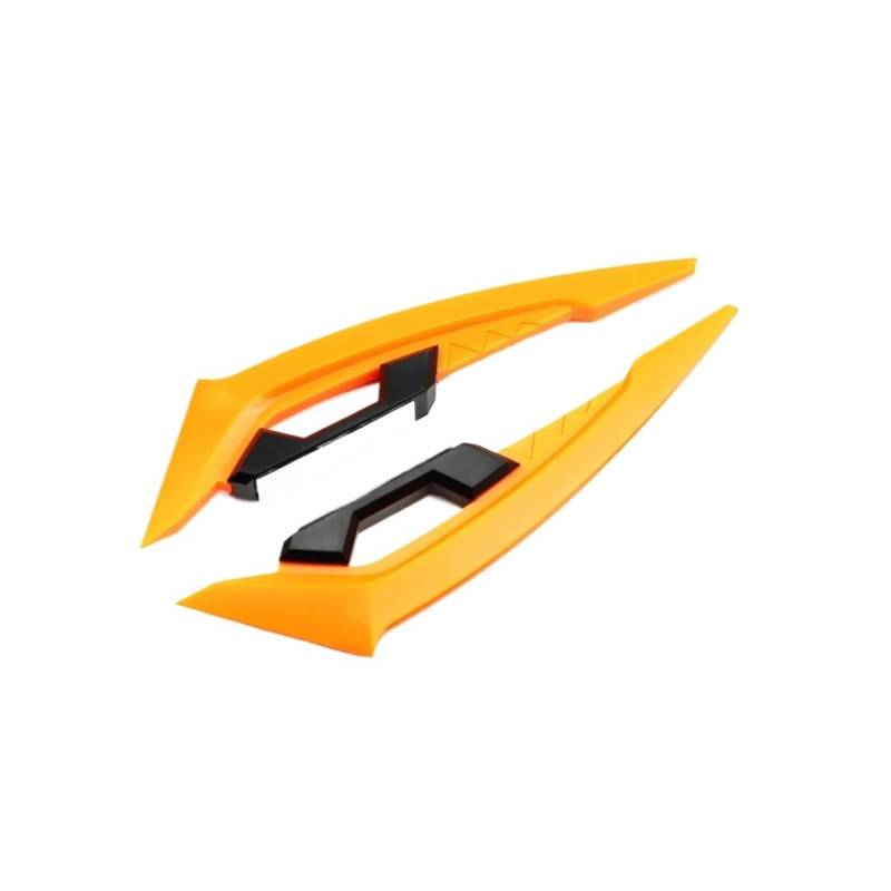2Pcs Motorrad Winglets Front Side Spoiler Aerodynamische Flügel Set Feste Flügel Mit Klebstoff Dekoration Aufkleber(Orange) von HXYLS