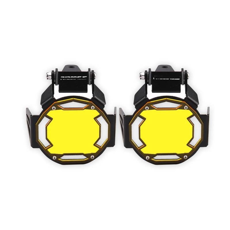 HXYLS Kompatibel mit R1300GS R 1300 GS GS1300 2024 Motorrad 7 Farbe Flipable Nebel Nebel licht Protector Guard(Gold A) von HXYLS