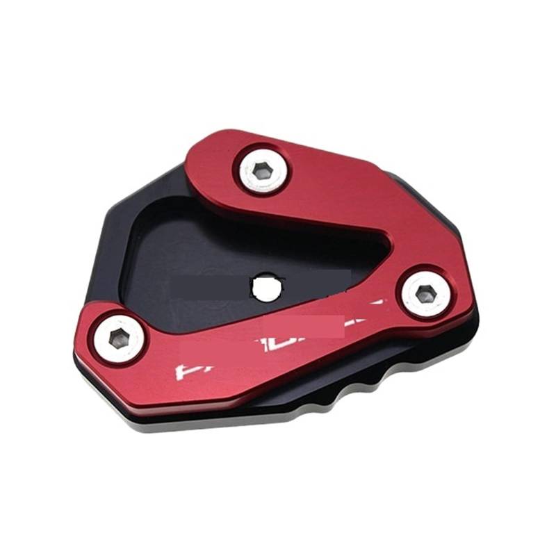 Motorrad-Ständerfuß-Seitenständer, vergrößerte Verlängerungspolster-Stützplatte, kompatibel mit 899 959 1199 1299 V2-Zubehör(Red) von HXYLS