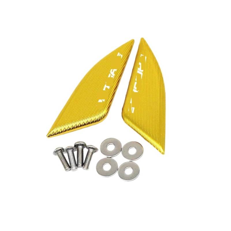 Spiegellochabdeckung Kompatibel mit V4 V4S V4R Motorrad CNC Windschutzscheibengesteuerte Spiegeleliminatorkappe(Gold) von HXYLS
