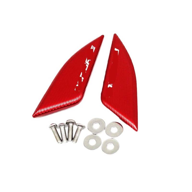 Spiegellochabdeckung Kompatibel mit V4 V4S V4R Motorrad CNC Windschutzscheibengesteuerte Spiegeleliminatorkappe(Red) von HXYLS