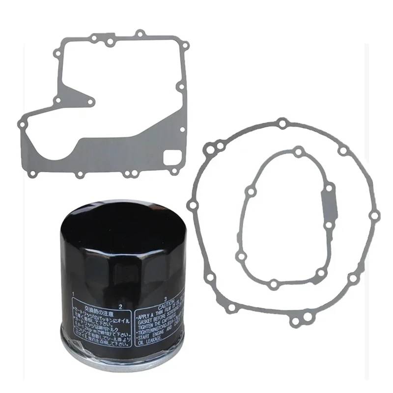 Motorrad Öl Reiniger Sieb Kurbelgehäuse Kupplung Abdeckungen Dichtung und Filter for YZFR6 2006-2024 von HYBMRQVD