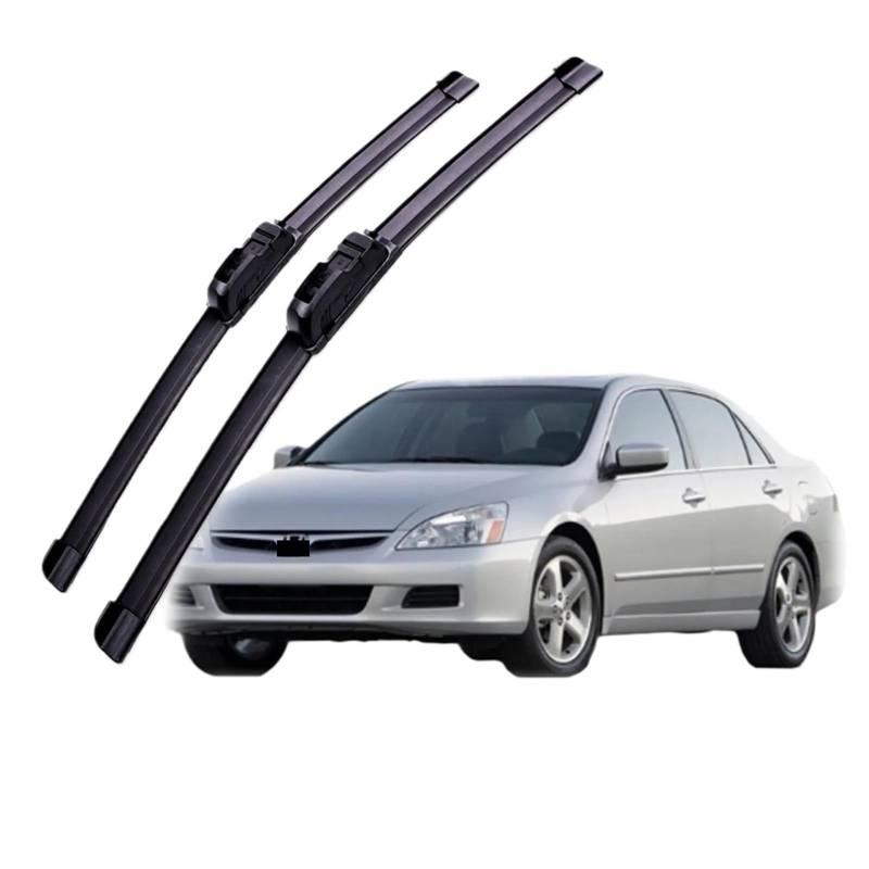 Scheibenwischer Rear Für Accord 7th Gen 2002 2003 2004 2005 2006 2007 Front Wischer Klingen Bürsten Zubehör U J Haken Scheibenwischer für Heckscheibe(Right Hand Drive) von HYBMRQVD