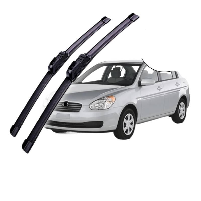 Scheibenwischer Rear Für Hyundai Accent MC 2006–2007 Frontwischerblätter Bürsten Zubehör U-J-Haken Scheibenwischer für Heckscheibe(Right Hand Drive) von HYBMRQVD