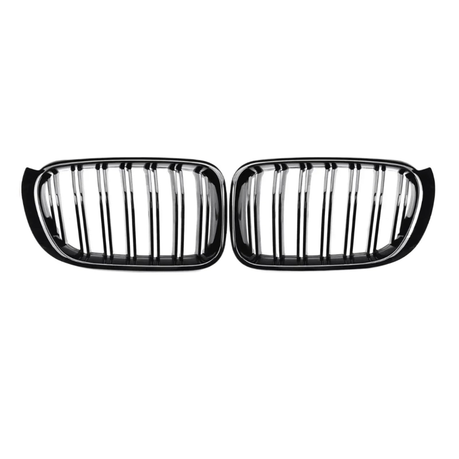 Shuogoufeng Store 1 Paar Nieren-Renngrill for die vordere Stoßstange, kompatibel mit B*W X3 X4 F25 F26 2014–2017, Auto-Doppellinien-Sportgrill, glänzend schwarze Abdeckung Shuogoufeng Store 1 Paar Nieren-Renngrill for die vordere Stoßstange, kompatibel mit B*W X3 X4 F25 F26 2014–2017, Auto-Doppellinien-Sportgrill, glänzend schwarze Abdeckung von HYBMRQVD