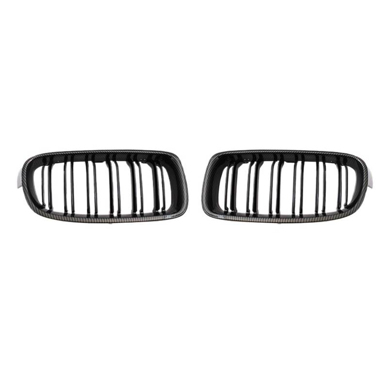 Shuogoufeng Store ABS-Auto-Styling-Nierengrill mit Doppellamellen, kompatibel mit B*W F30 F31 F35 2012–2018 320i 325i 328i, Autozubehör(Double Line Carbon) von HYBMRQVD