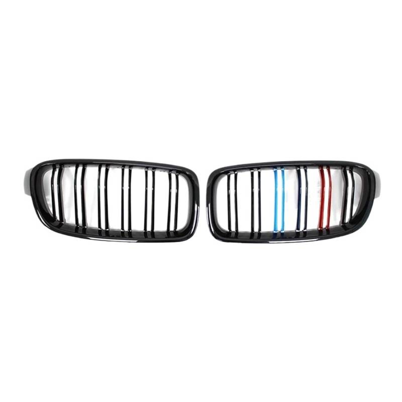 Shuogoufeng Store ABS-Auto-Styling-Nierengrill mit Doppellamellen, kompatibel mit B*W F30 F31 F35 2012–2018 320i 325i 328i, Autozubehör(M Color) von HYBMRQVD