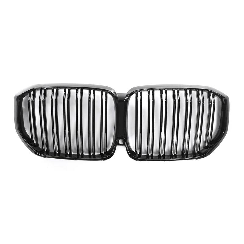 Shuogoufeng Store Auto-Nierengrill, kompatibel mit B*W X5 G05 2019–2023+, Grillez Racing Grills, glänzend schwarzer Kühlergrill, Autozubehör, Doppellinie von HYBMRQVD