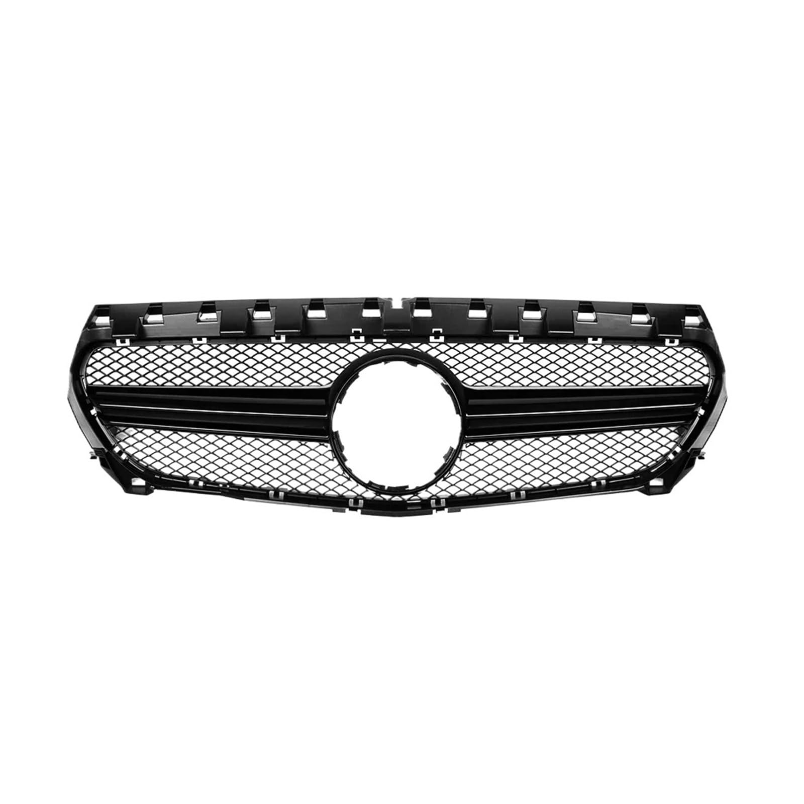 Shuogoufeng Store Glänzend Schwarz Kompatibel mit AMG Style Grill Kompatibel mit Be*nz Kompatibel mit CLA-Klasse W117 C117 X117 2013-2019 Chrom Black Diamonds Style Stoßstangengrill(AMG-Black) von HYBMRQVD