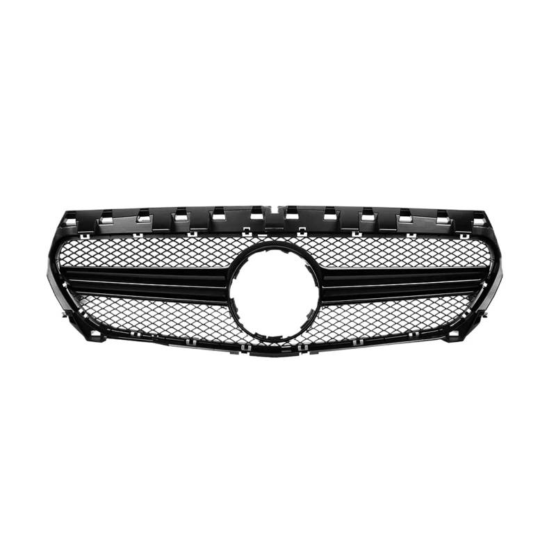 Shuogoufeng Store Glänzend Schwarz Kompatibel mit AMG Style Grill Kompatibel mit Be*nz Kompatibel mit CLA-Klasse W117 C117 X117 2013-2019 Chrom Black Diamonds Style Stoßstangengrill(AMG-Black) von HYBMRQVD