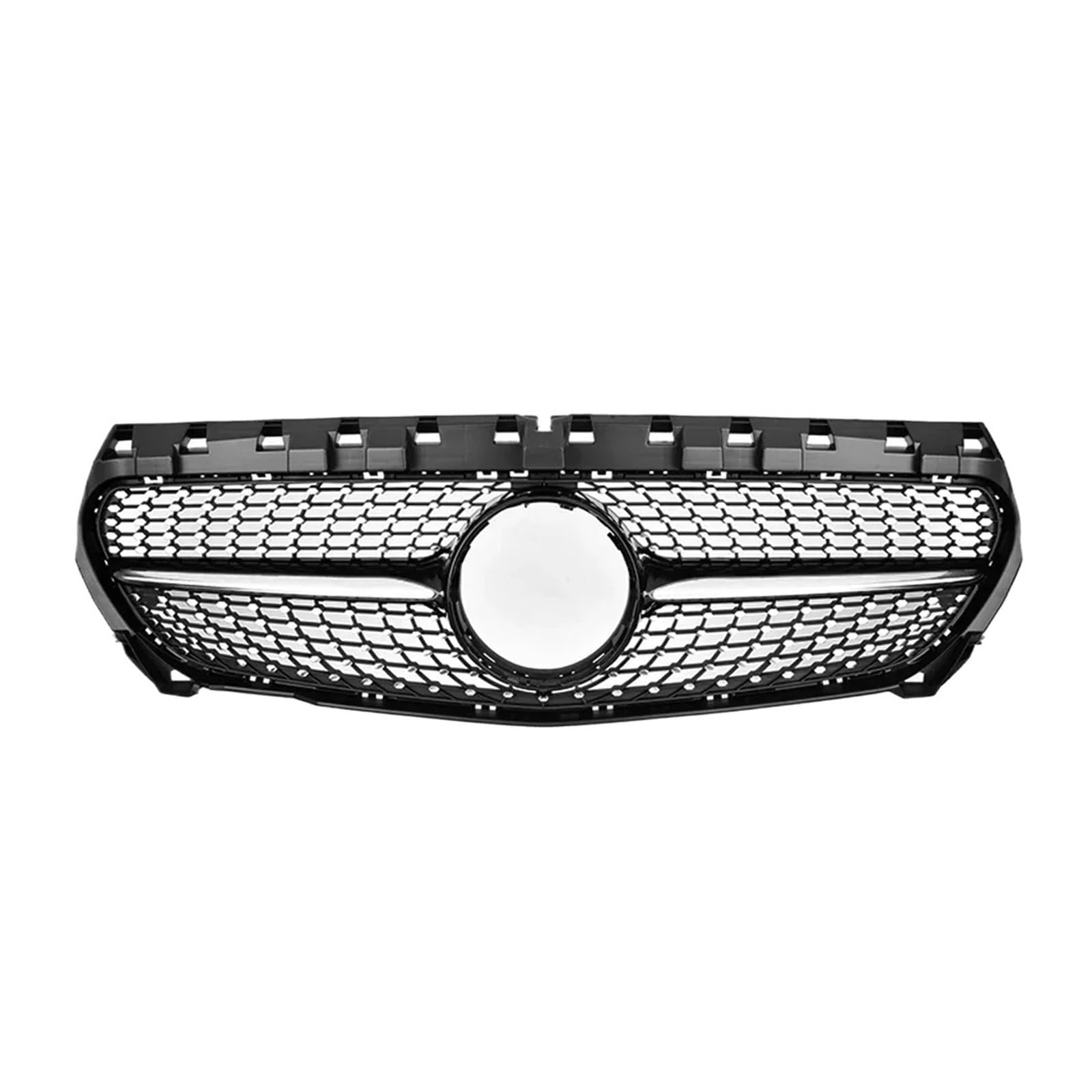 Shuogoufeng Store Glänzend Schwarz Kompatibel mit AMG Style Grill Kompatibel mit Be*nz Kompatibel mit CLA-Klasse W117 C117 X117 2013-2019 Chrom Black Diamonds Style Stoßstangengrill(Diamonds-Black) von HYBMRQVD