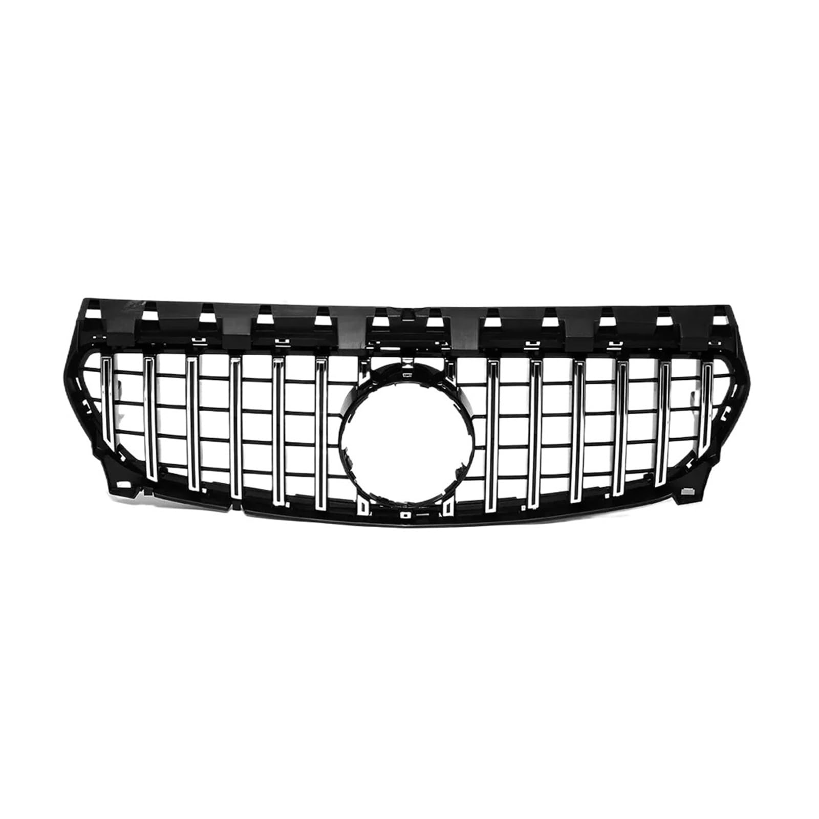 Shuogoufeng Store Glänzend Schwarz Kompatibel mit AMG Style Grill Kompatibel mit Be*nz Kompatibel mit CLA-Klasse W117 C117 X117 2013-2019 Chrom Black Diamonds Style Stoßstangengrill(GTR-Silver) von HYBMRQVD