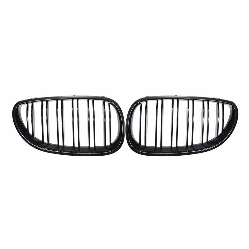 Shuogoufeng Store Glänzend schwarzer Racing-Frontgrill, kompatibel mit B*W, kompatibel mit 5er-Serie E60 E61 M5 520I 535I 550I 2003–2010, Limousinen-Frontnierengrill von HYBMRQVD
