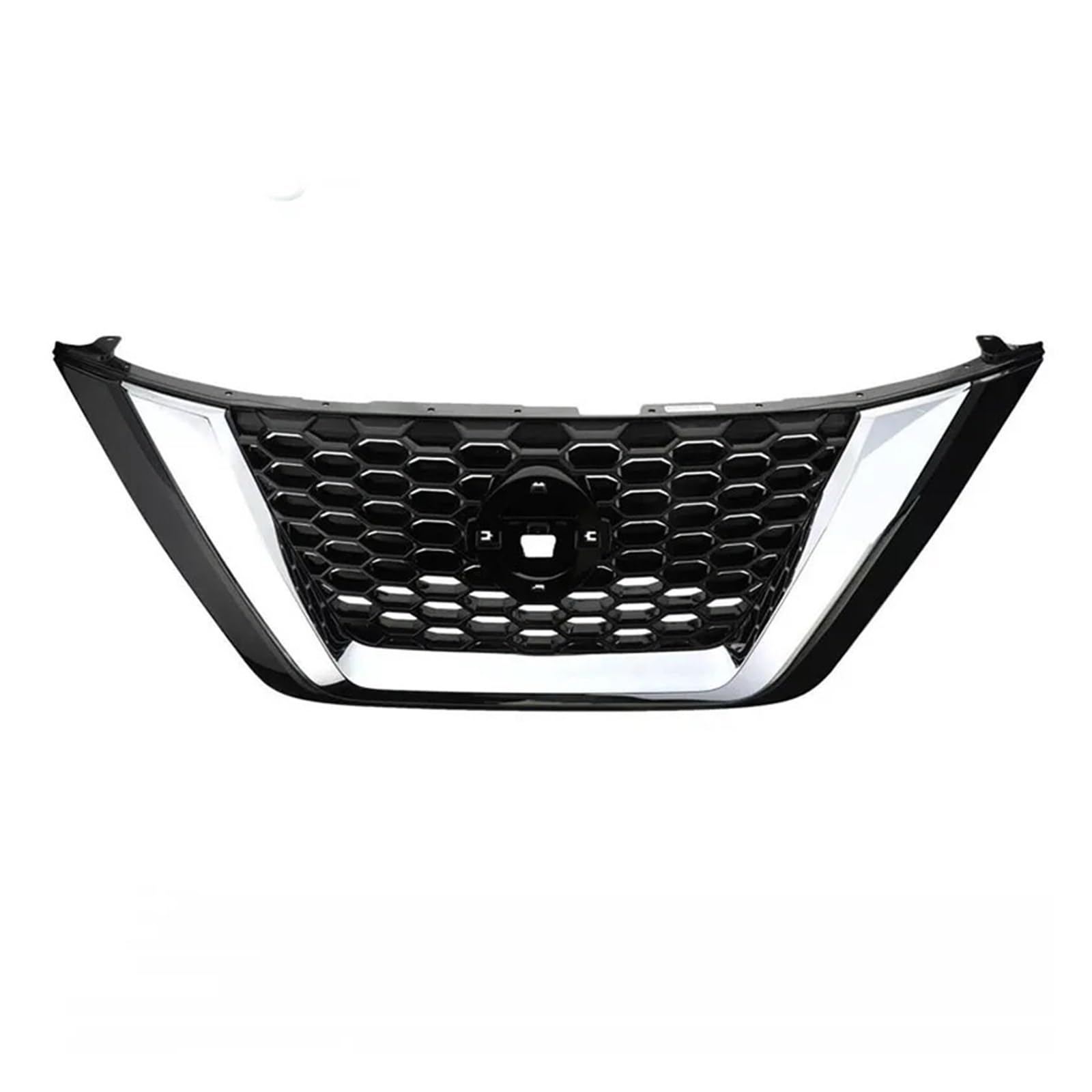 Shuogoufeng Store Kompatibel mit Murano 2019–2023, Frontstoßstangen-Netzgrill, ABS-Baugruppe, Chrom + Schwarz, Ersatz-Renngrills, Autozubehör(Have camera hole) von HYBMRQVD