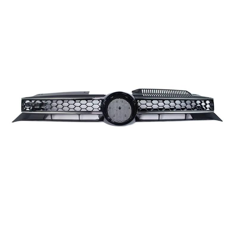 Shuogoufeng Store Kühlergrill mit Wabengitter for die vordere Stoßstange, kompatibel mit Golf 6 MK6 2009–2013, GTI-Stil, Center Racing Grill(Silver Line) von HYBMRQVD
