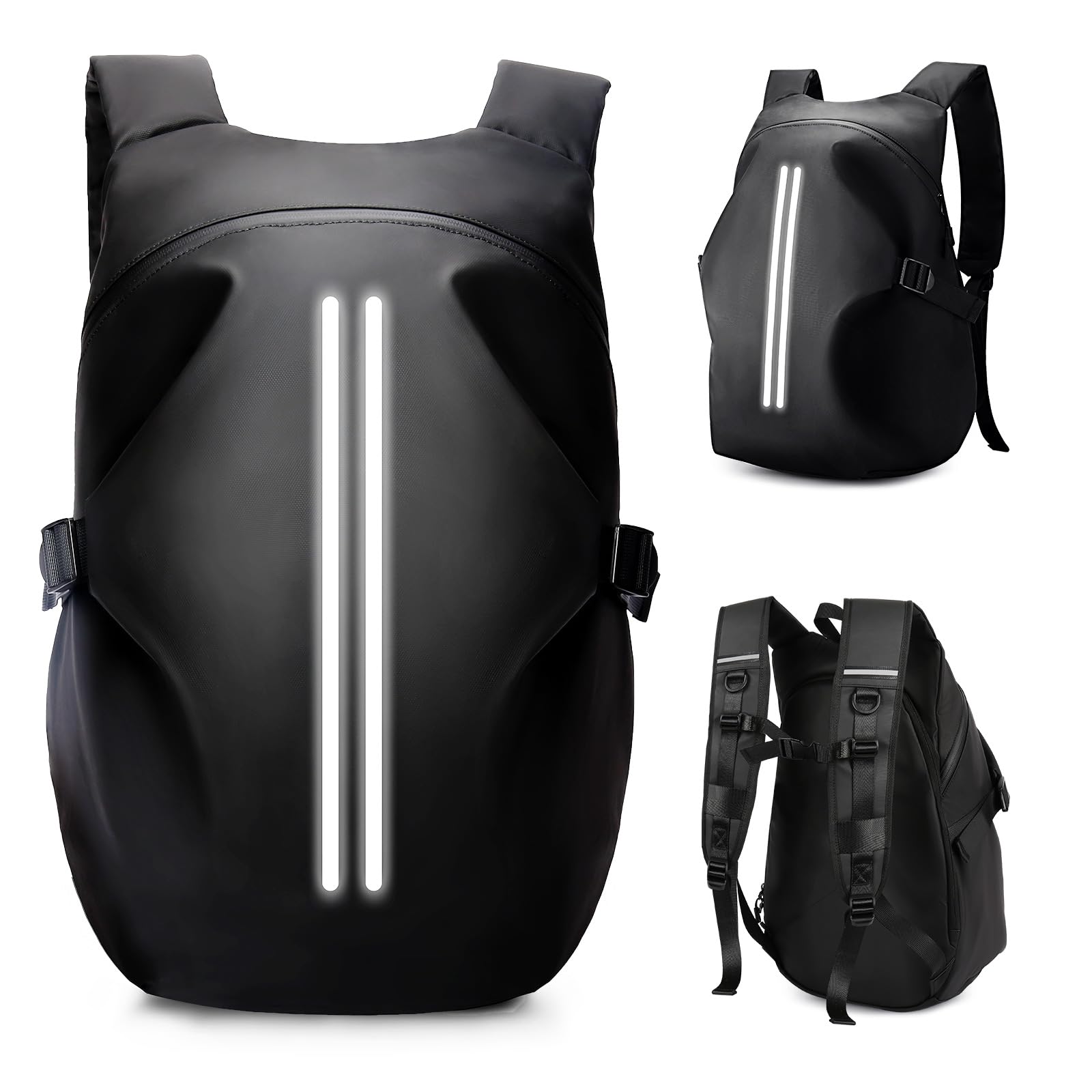 HYC00 Motorradrucksäcke für Herren, wasserdichter Helmrucksack, Motorradzubehör, Laptoptaschen, Reiserucksäcke, Schultaschen für Studenten,Schwarz L HYC00 Motorradrucksäcke für Herren, wasserdichter Helmrucksack, Motorradzubehör, Laptoptaschen, Reiserucksäcke, Schultaschen für Studenten,Schwarz L von HYC00