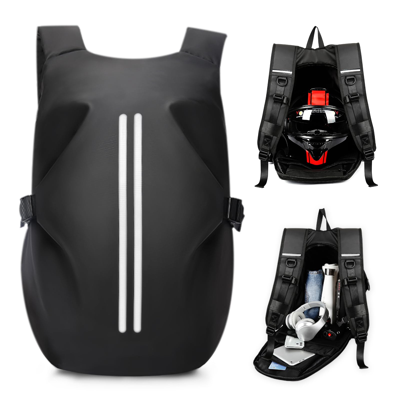 HYC00 Motorradrucksäcke für Herren Damen, Motorradrucksack Wasserdichter Helmrucksack, Rucksack Motorrad, Motorradzubehör, Laptoptaschen, Reiserucksäcke, Schultaschen, Motorradhelm Rucksack,Schwarz S HYC00 Motorradrucksäcke für Herren Damen, Motorradrucksack Wasserdichter Helmrucksack, Rucksack Motorrad, Motorradzubehör, Laptoptaschen, Reiserucksäcke, Schultaschen, Motorradhelm Rucksack,Schwarz S von HYC00