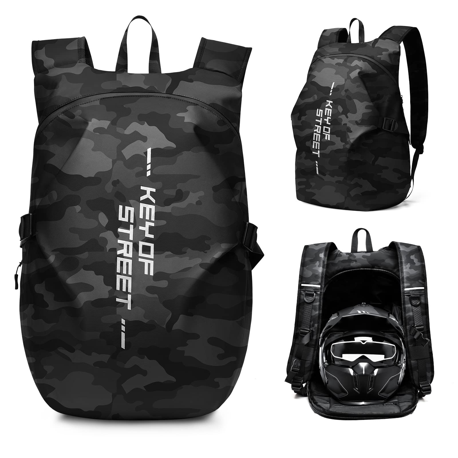 Motorradrucksäcke für Herren, wasserdichter Helmrucksack, Motorradzubehör, Laptoptaschen, Reiserucksäcke, Schultaschen für Studenten Motorradrucksäcke für Herren, wasserdichter Helmrucksack, Motorradzubehör, Laptoptaschen, Reiserucksäcke, Schultaschen für Studenten von HYC00