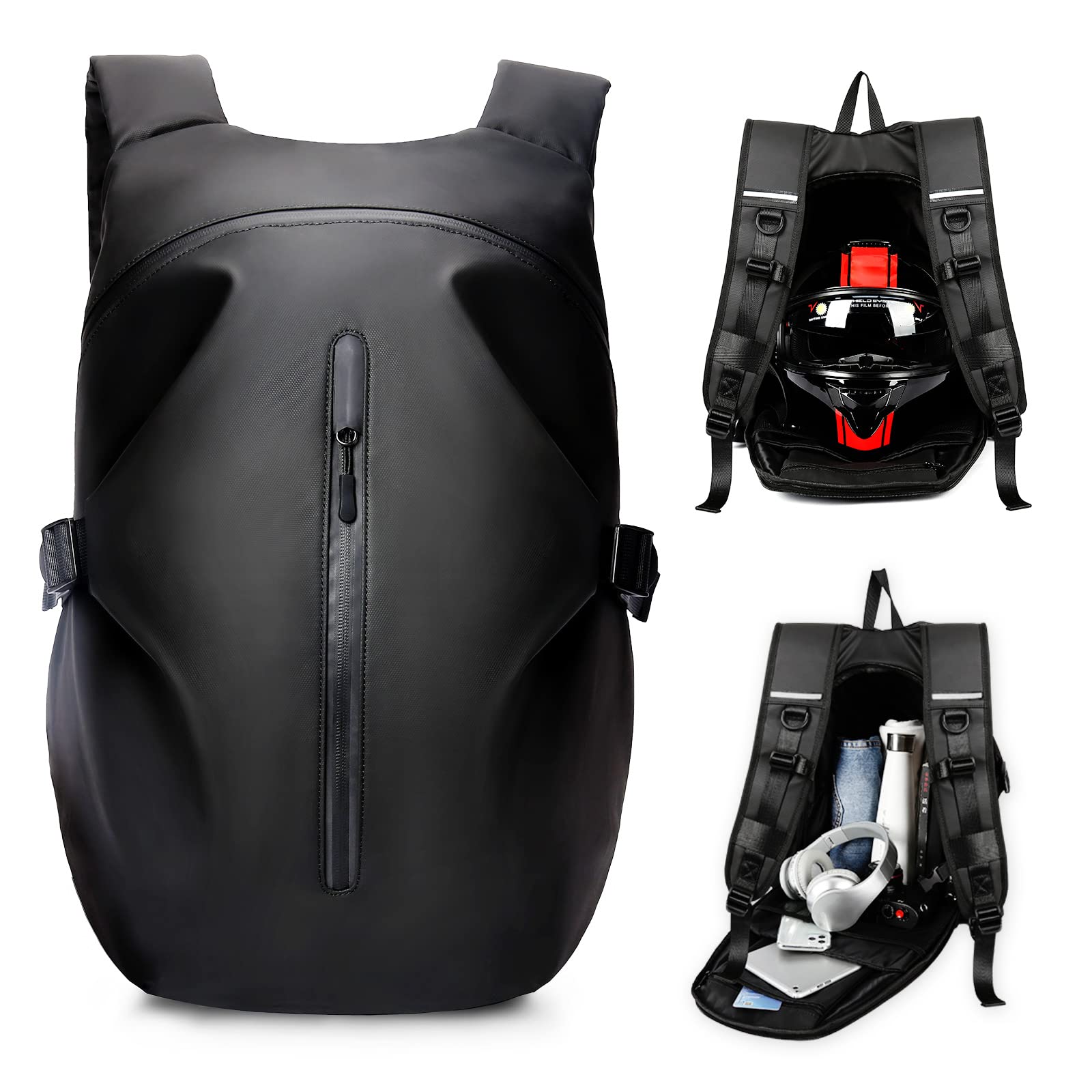 Motorradrucksäcke für Herren, wasserdichter Helmrucksack, Motorradzubehör, Laptoptaschen, Reiserucksäcke, Schultaschen für Studenten C-schwarz Groß Wu Motorradrucksäcke für Herren, wasserdichter Helmrucksack, Motorradzubehör, Laptoptaschen, Reiserucksäcke, Schultaschen für Studenten C-schwarz Groß Wu von HYC00