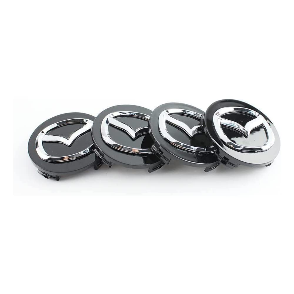 4 Stück Nabendeckel Radnabenkappen, für Mazda CX3 52mm Felgendeckel Felgenkappen Radnabenabdeckung Wasserdicht Staubdicht Schmücken Zubehör,B von HYGGLY