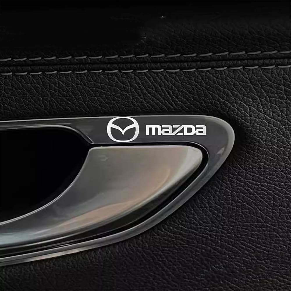 Auto Emblem Aufkleber für Mazda, Heck Logo Buchstaben Karosserie Emblem Abzeichen Aufkleber Seitentür Seitenfenster Dekoration Emblem Zubehör von HYGGLY