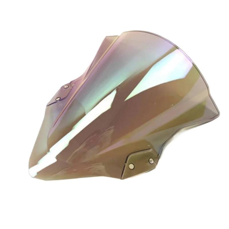 HYPERICIN Motorrad Wind Luftabweiser Motorrad Double Bubble Windschutzscheibe Deflektor Schutz Windschutz Für Kawasaki Für N-ja400 N-ja 250 EX400 2018-2022 2023 Spoiler FüR Motorrad(White iruidium) von HYPERICIN