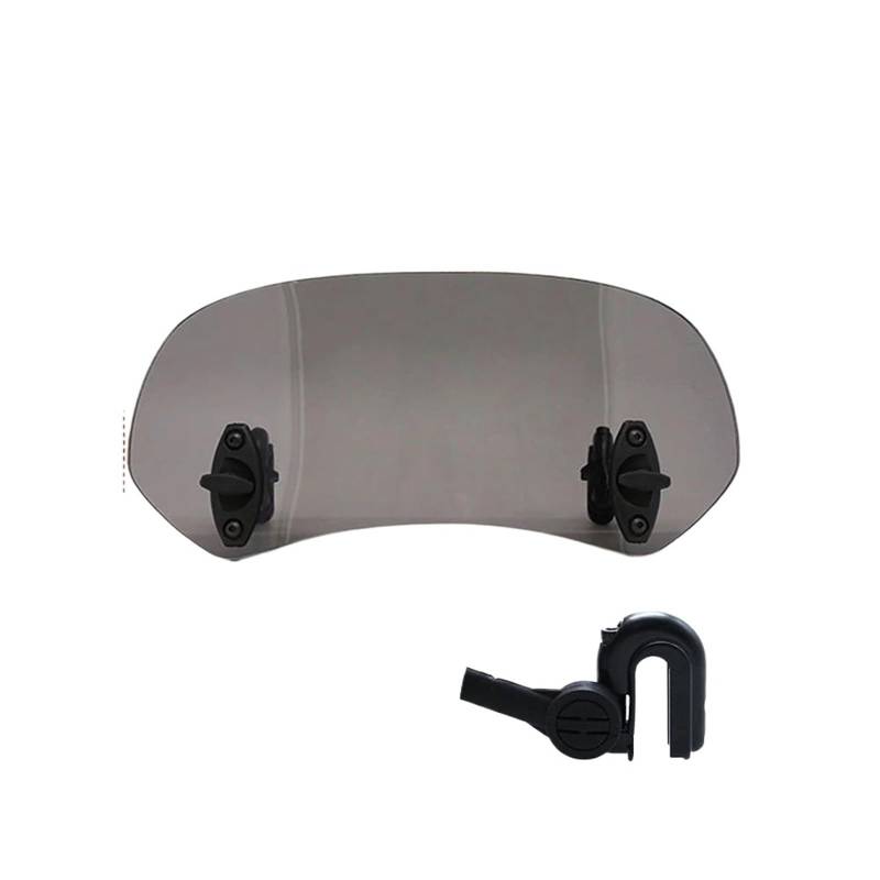 HYPERICIN Motorrad Wind Luftabweiser Motorrad Windschutzscheibe Verlängerung Einstellbare Spoiler Deflektor Für C400X C400GT C650GT C650 Sport G650GS R1150GS Spoiler FüR Motorrad(Small Smoke) von HYPERICIN