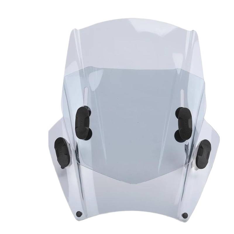 HYPERICIN Wind Schild Deflektor Motorrad Windschutzscheibe Windschutzscheibe Universal Motorräder Deflektor Einstellbar Für MT09 MT07 FZ6 Spoiler FüR Motorrad(Gray) von HYPERICIN