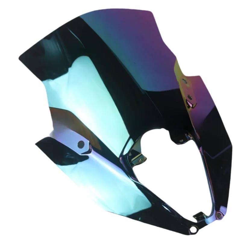 HYPERICIN Wind Schild Deflektor Windschutzscheibe Frontscheibe Für Kawasaki Für N-ja 650 EX650 ER-6F 2020 2021 2022 2023 2024 Spoiler FüR Motorrad(Iruidium) von HYPERICIN