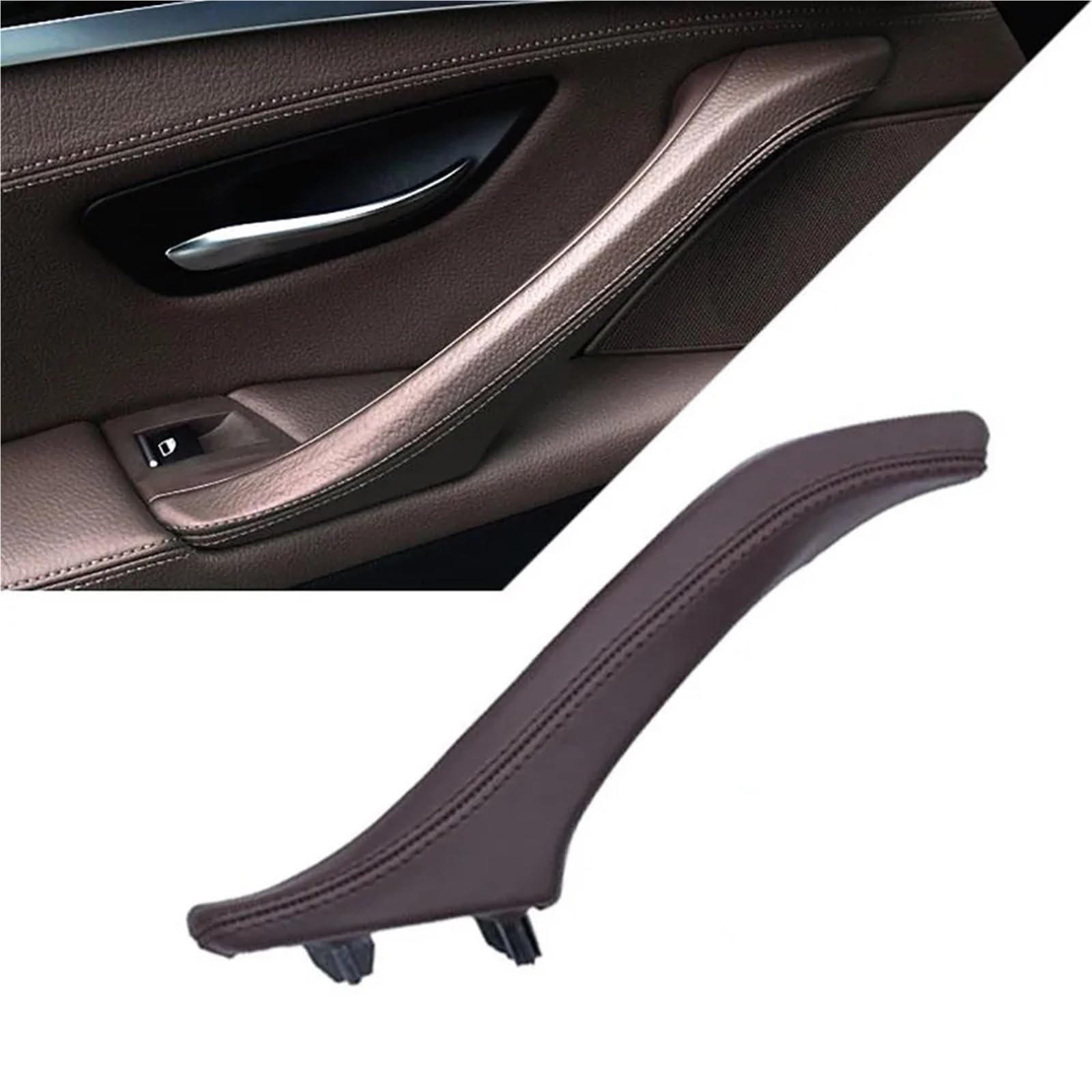 Auto-Innentürgriff Für 5 Series Für F10 Für F11 Für F18 520i 523i 525i 528i LHD RHD Autoinnenraum Beifahrertür Leder-Zuggriffbaugruppe Ersatz Türgriffe Innentürgriffe(Left Moka) von HYQHYX