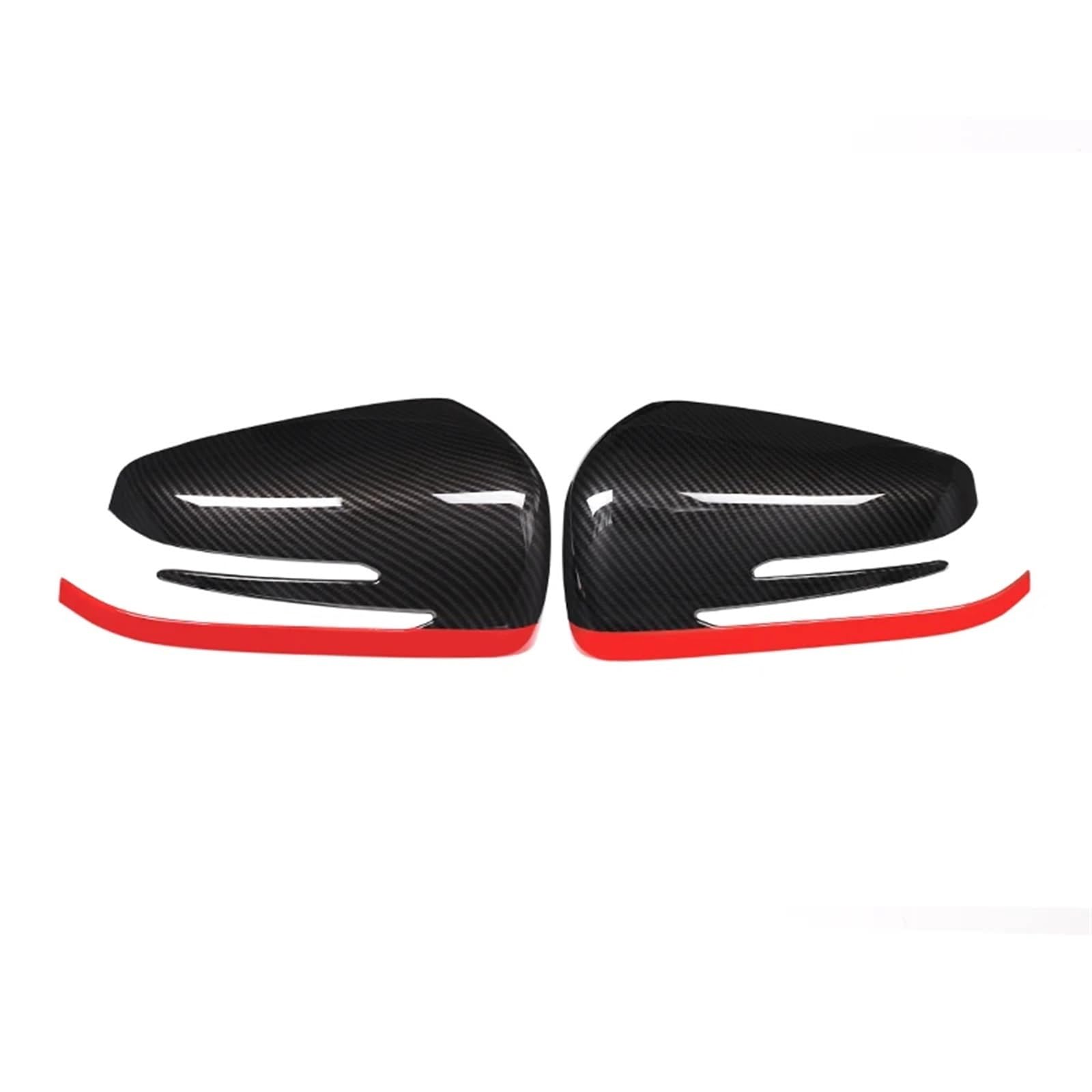 Spiegelkappe Carbon Side Tür Rückspiegel Kappe Abdeckung Trim Für Benz ABCE Für CLA Für GLA Für GLK Für CLS S Klasse 2008-2019 Rückspiegel Spiegelkappen(Farbe:Red Edge) von HYQHYX