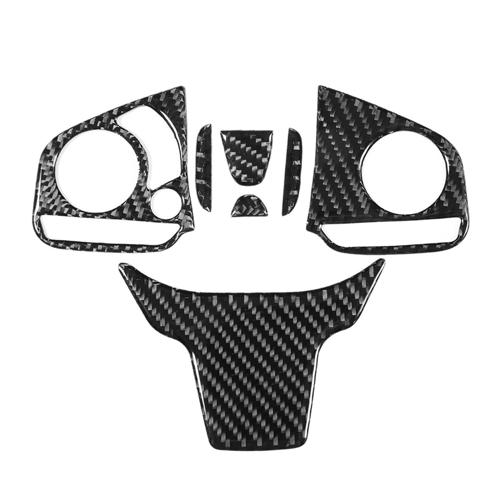 Zubehör Innenraum Carbon Fiber Lenkrad Taste Schalter Panel Trim Abdeckung Verschleiß-beständig Auto Zubehör Für Civic 10th FC/FK 2016-2019 Interieur Zubehör(Type A) von HYQHYX