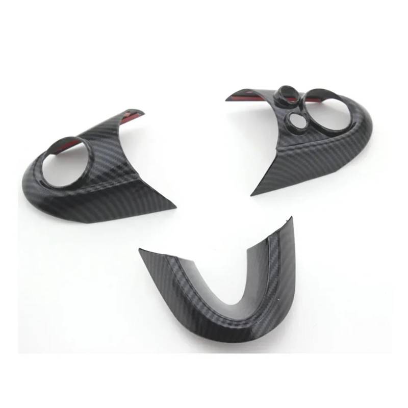 Zubehör Innenraum Carbon Fiber Lenkrad Trim Abdeckung Für MINI Für Cooper F54 F55 F56 F57 F60 Auto Innen Dekoration Interieur Zubehör(Style B) von HYQHYX