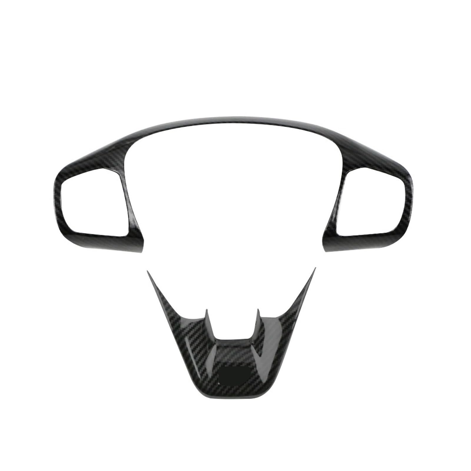 Zubehör Innenraum Für Ford Für Puma 2019-2022 Zubehör ABS Carbon Fiber/Matte Auto Lenkrad Trim Control Button Rahmen Abdeckung Styling Interieur Zubehör(Kohlefaser) von HYQHYX